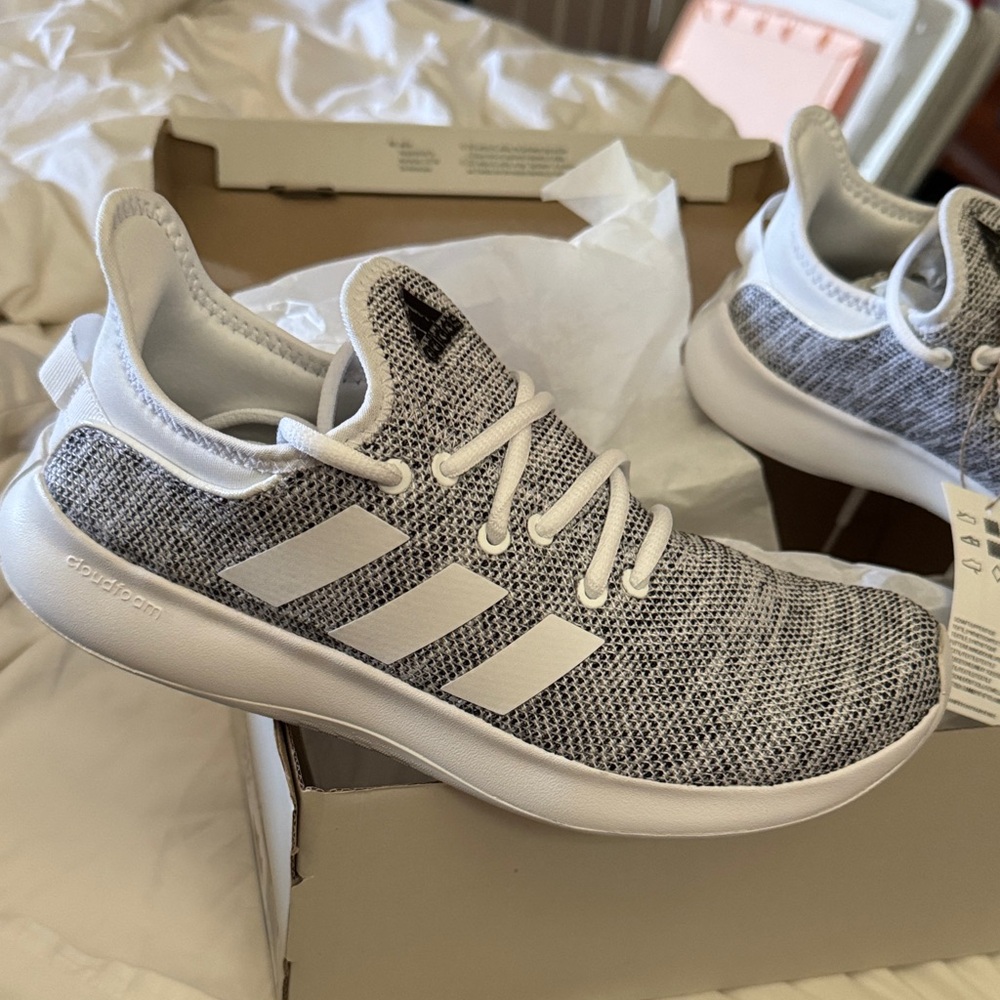 Adidas Women's Black and White Sneakers